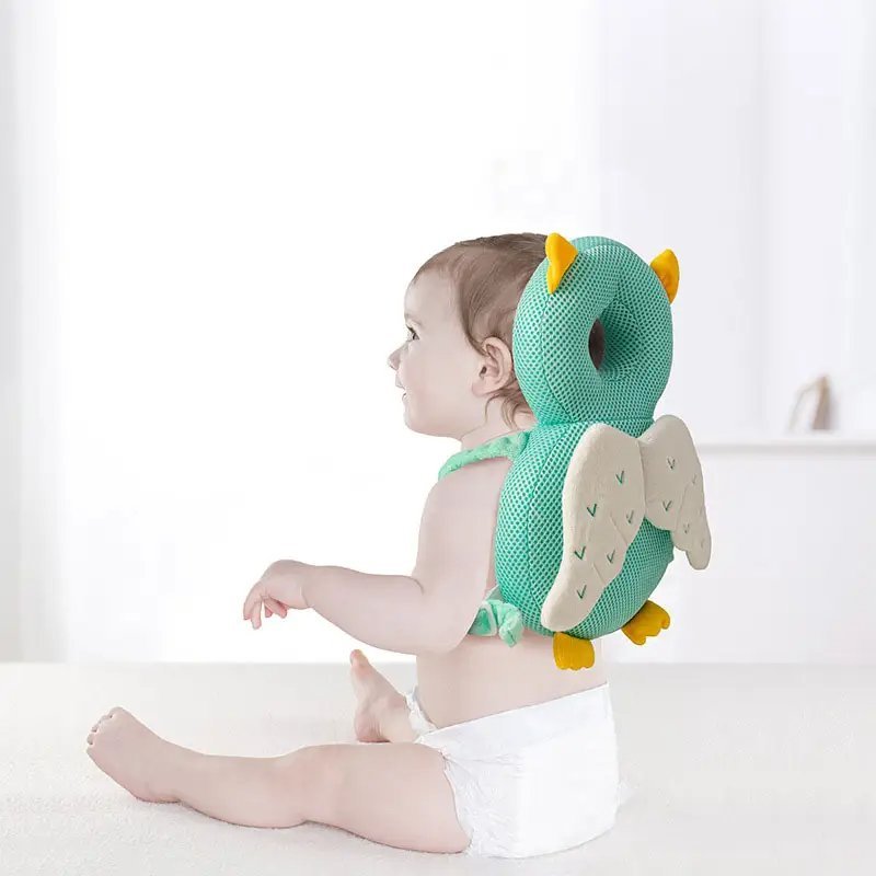 OreillerProtectionBébé™ - Hiboux Vert - BébéJoyFull